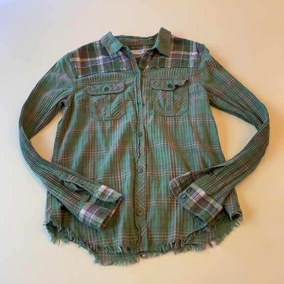 Artisan DeLuxe Button down plaid top sz medium - Picture 1 of 8